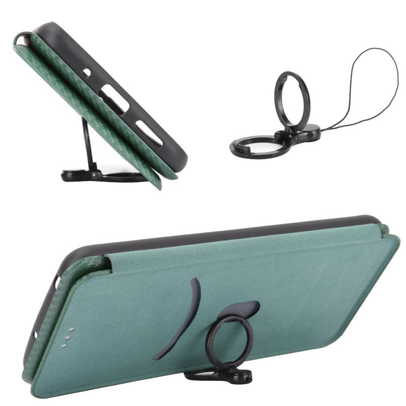 For Flip Xiaomi Poco F8 Pro 5G Card Slot Carbon Fibre Magnetic Skin Leather Cover For Xiaomi Poco F8 Pro Shockproof Phone Case