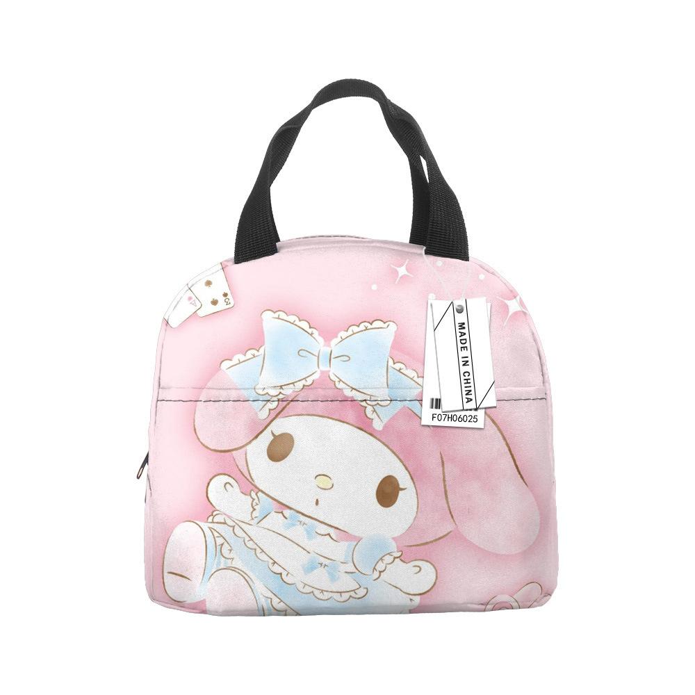 Сумка-ланчбокс Hello Kitty Большой вместимости Мешок для риса Сумка для бенто Сумка-тоут Водонепроницаемый Ланч-бокс Термосумка