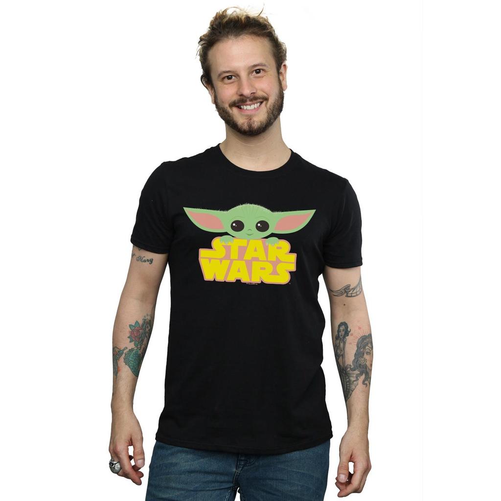 STAR WARS Mens The Mandalorian The Child And Logo T-Shirt