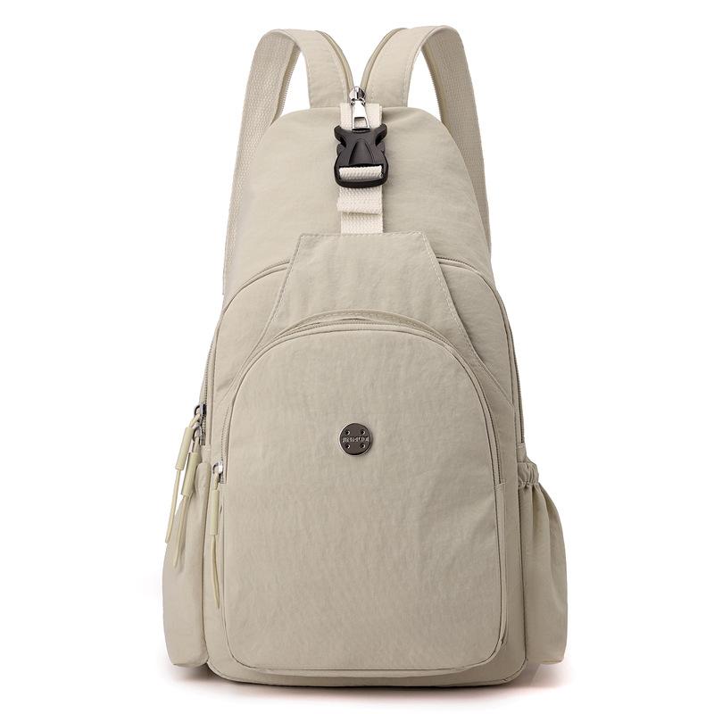 Waterproof Multifunctional Backpack Outdoor Travel Bag Solid Color Shoulder Bag Women's Chest Bag