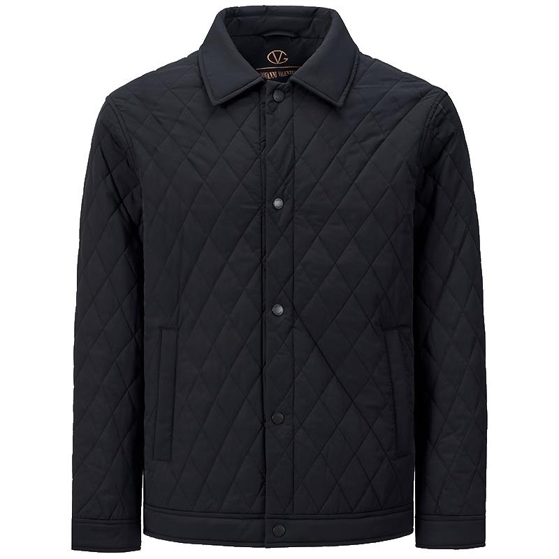 GIOVANNI VALENTINO Men's Casual Padded Turn-down Collar Jacket