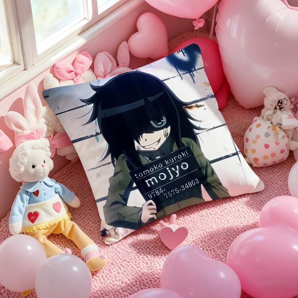 K-Kuroki T-Tomoko Наволочка Мягкая Плюшевая Ткань Двусторонняя Печатная Наволочка для Подушки Теплая Зимняя Подушка для Дивана