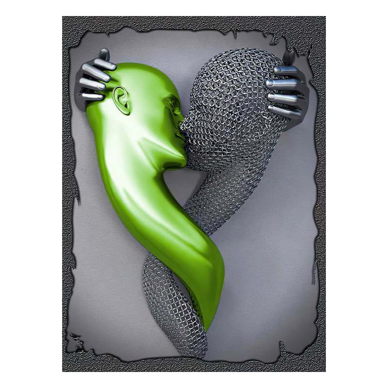 3D визуальные золотые, серебряные настенные художественные картины из металла, современные скандинавские персонализированные холсты, интерьерные картины, принты, домашний декор