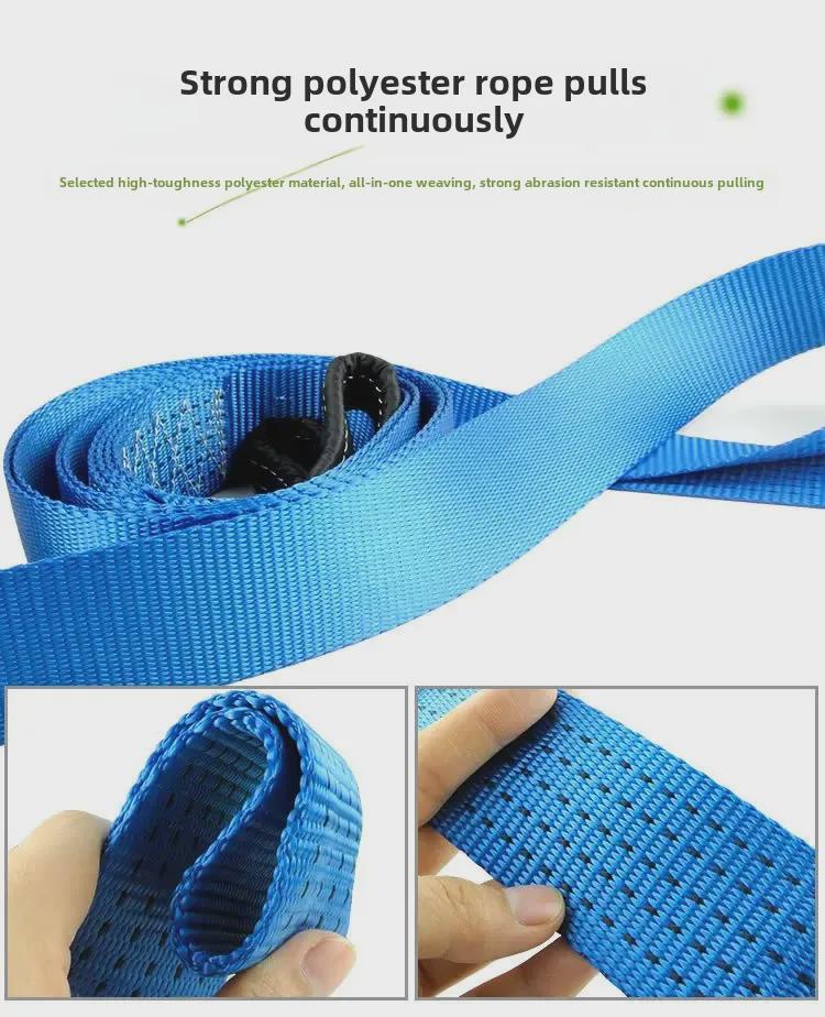 Светящийся 8-тонный буксировочный трос - 5-метровый сверхпрочный внедорожный тяговый трос