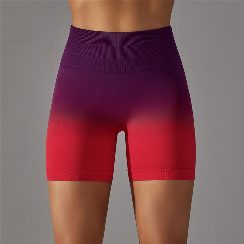 Nessaj Бесшовные спортивные шорты с градиентом, шорты для йоги с высокой талией, леггинсы, женские колготки для йоги с подъемом бедер