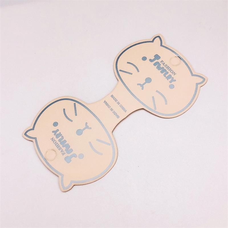 50шт кошачье лицо крафт-бумага упаковочная бирка карты ручной работы ювелирные изделия для волос штамп
