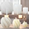 3D Rotating Pillar Candle Silicone Mold Geometric Wave Candle Wax Mould DIY Abstract Art Soap Resin Gypsum Mold Home Craft Decor