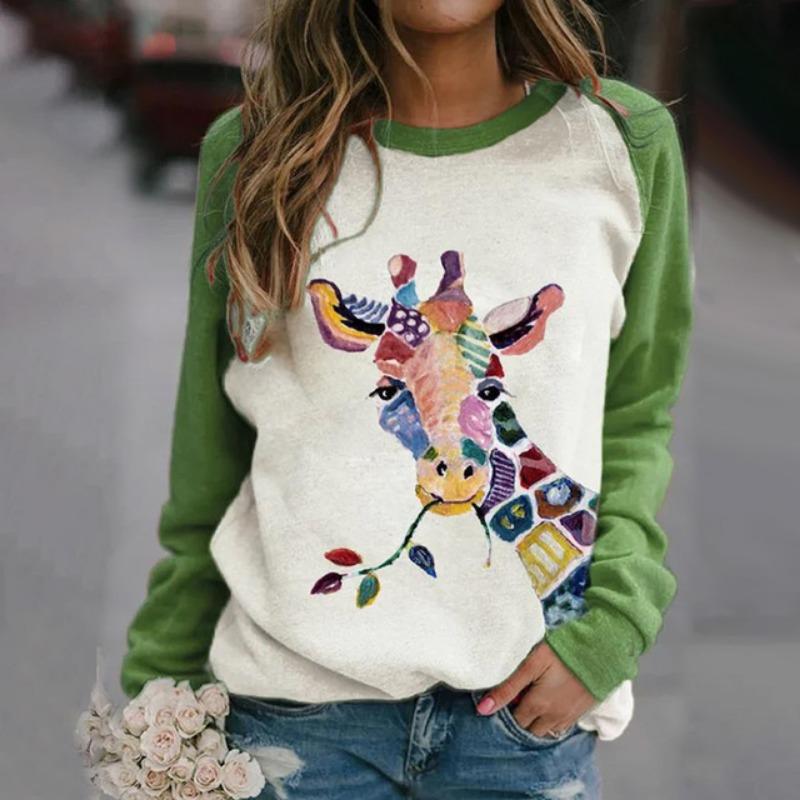 3D Милый Кот Принт Длинные Рукава Рубашки Весна И Осень Смешные Зимние Топы Стиль Кавайи Уличная Одежда Толстовки Свитшоты Для Женщин