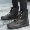Модные зимние мужские ботинки на шнуровке удобные мужские зимние ботинки на платформе ботильоны водонепроницаемая мужская обувь рабочая обувь