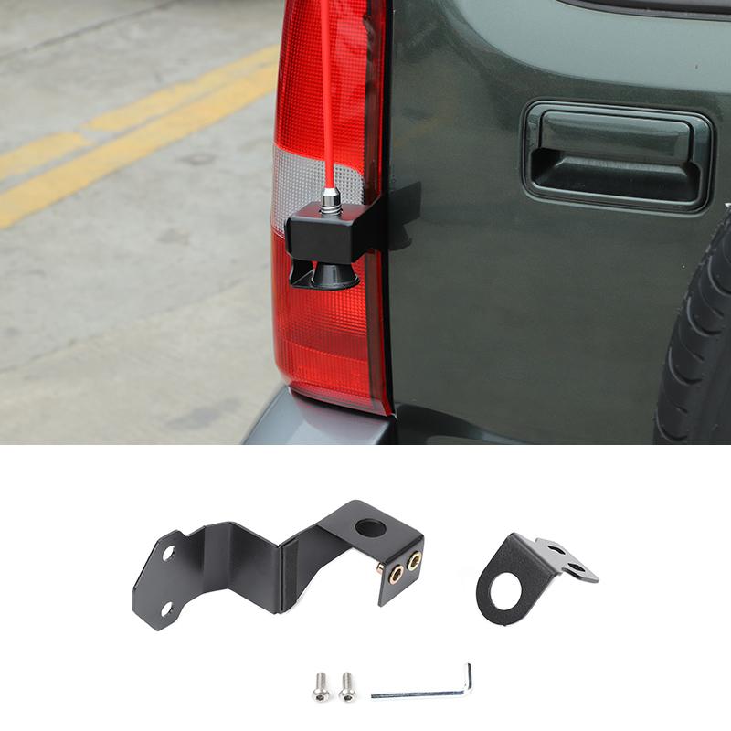 Tailgate Flagpole Antenna Bracket Stand  Fit For Suzuki Jimny 2007-2017 Metal Car Accessories Black