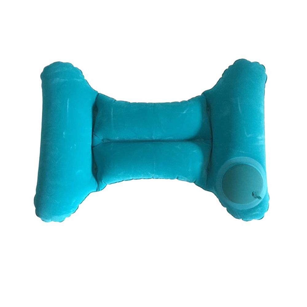 H Shape Inflatable Waist Pillow Press Type Waist Support Pad Compact Lumbar Cushion Airplane