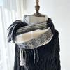 Scarf For Women, Autumn And Winter, High-End Feeling, Imitation Cashmere Plaid Tassel Shawl, Student Thick And Warm Scarf