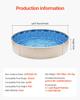 VEVOR Pool Liner, 33ft Round Pool Liner, Uinbead Style, Durable Vinyl Pool Liner, Standard Gauge, 52in Wall Height