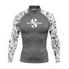 Mens UPF 50 Long Sleeve Rash Guard Diving Surfing Swimming UV Protection Water Sports Sunproof Top