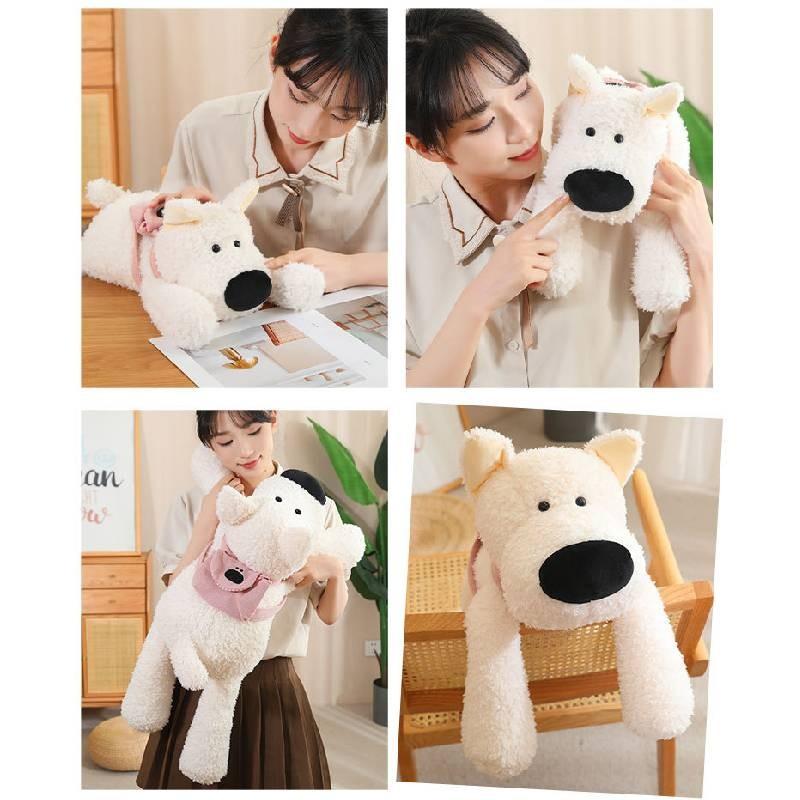 Adorable Plush West Highland White Terrier Backpack Dog Toy 50cm Perfect For Kids And Gifts