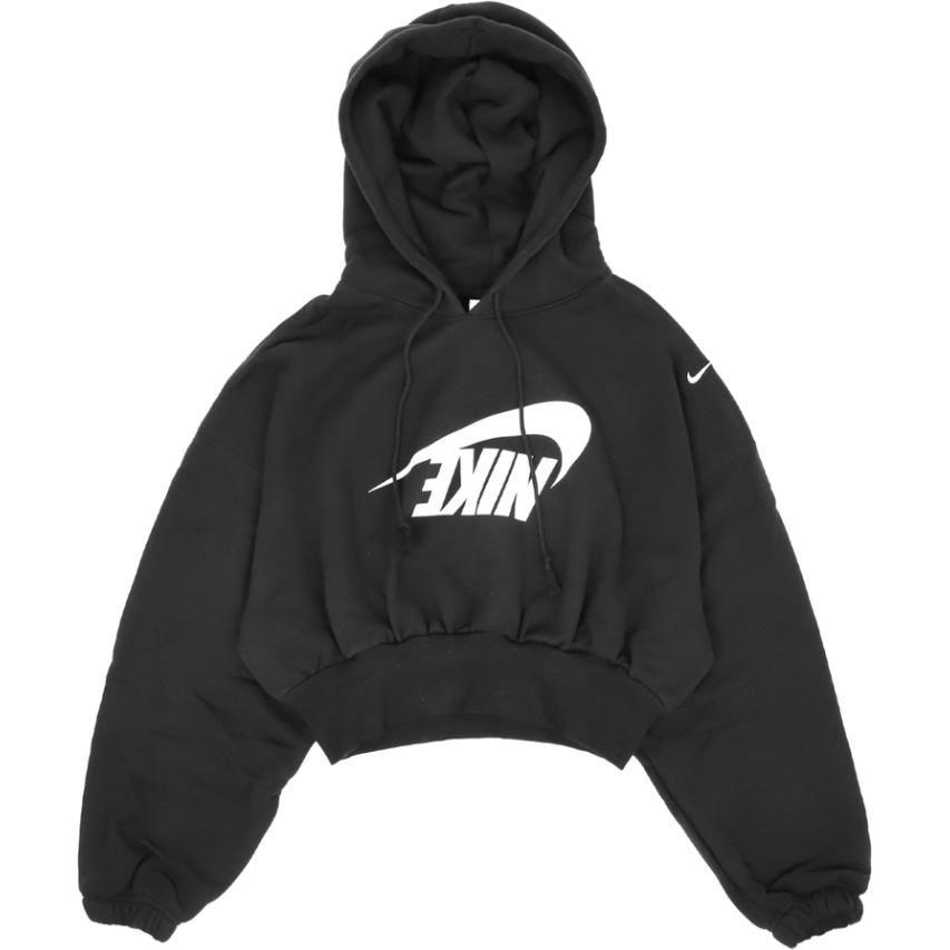 Nike Толстовки Женские Черные С Капюшоном Средней Посадки Обычные FV7778-010