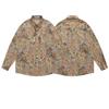 American Vintage Check Floral Print Long Sleeve Shirt Loose Fit Men Women Casual Top