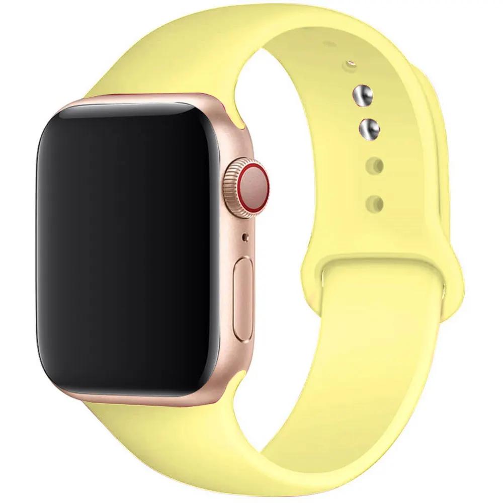 Силиконовый ремешок для Apple Watch Band 44 мм 40 мм 49 мм 45 мм 41 мм 38 мм 42 мм Correa Belt Bracelet IWatch Series 9 8 7 6 5 3 SE Ultra 2