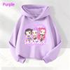 K-POP Devil Hunter Fashion Purple Children's Hoodie Super Comfortable Neutral Cartoon Hoodie