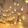 Fairy Light Snowflake Light String Flash Christmas Tree Lamp Stars String Lights  Birthday Party