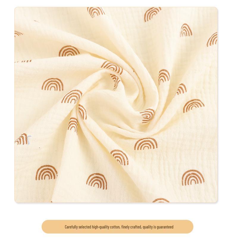 Двухслойный мультяшный радужный хлопковый марлевый слюнявчик-полотенце