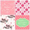 12 Sheets/Pack Mother'S Day Material Paper-Cut Scrapbook Card Pink Background