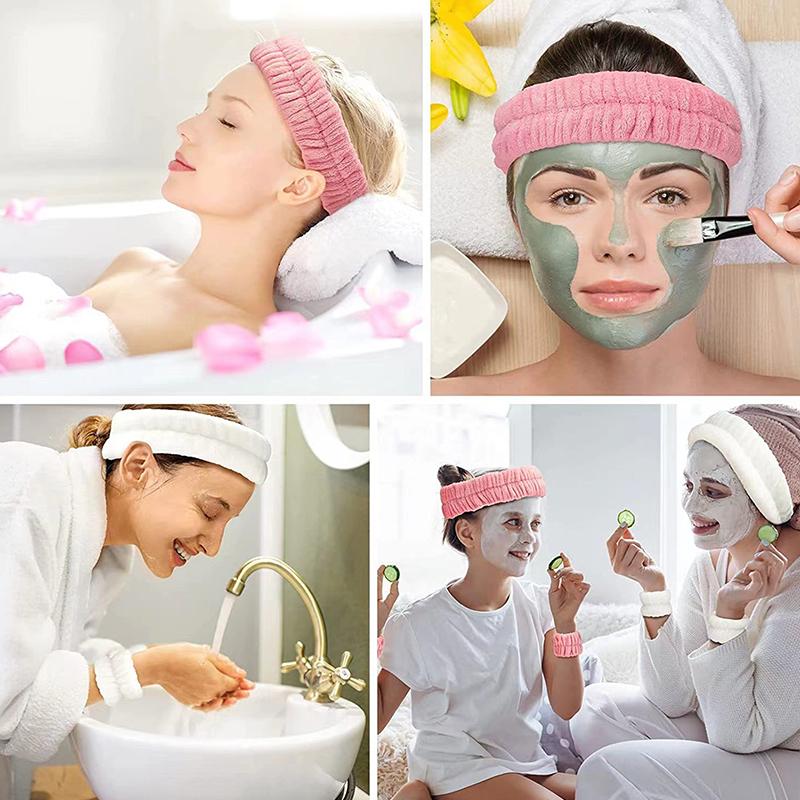 2Pcs One Pair Wrist Washing Belt Absorb Water Sports Sweat Wiping Bracelet Hairband Moisture Wrist Washband