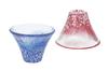 Toyo Sasaki Glass Cold Sake Пара бокалов Good Luck Cold Sake, синего цвета, 2 x Высота Максимальный Диаметр Стаканы, Чашки, Mt. Fuji, Чашки, Япония, и красный, 35 мл,