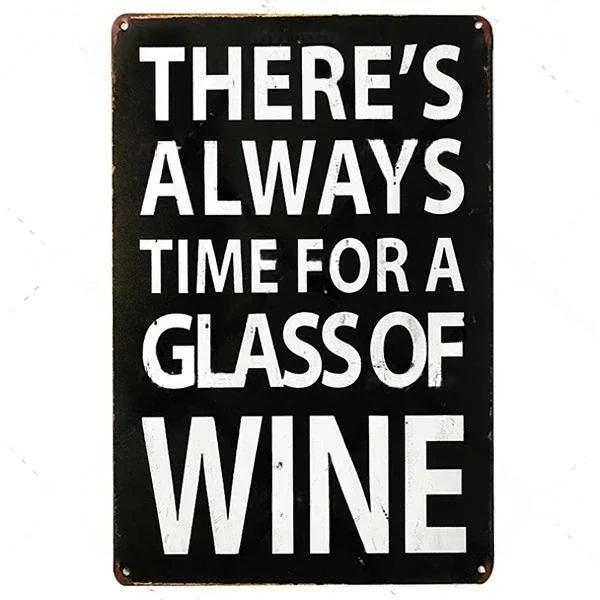 Retro Wine Metal Sign Plaque Vintage Whiskey Painting Perfect for Bar Restaurant Club Man Cave Wall Decor