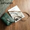 Simple Natural Cowhide Women Bag Vintage Genuine Leather Handmade Small Solid Color Shoulder & Crossbody Bags