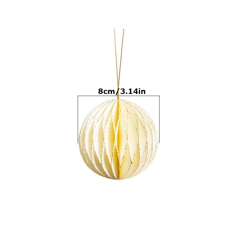 1PC Lantern Elegant Ornament Festive Paper Durable Ornament Classic Christmas Tree Romantic Honeycomb Delicate