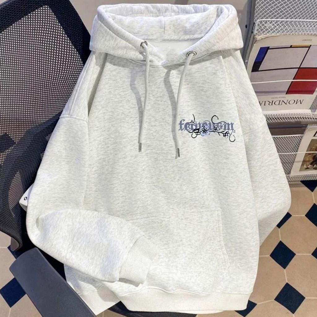 Мужская винтажная толстовка с принтом вишневого цвета и мечом, с начесом, свободного кроя, модная осенне-зимняя куртка