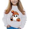 Halloween Day Girls Round Neck Pullovers For Kids Printed Baby Tops