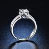 Bullhead Group Inlaid Zircon Simulation Moissanite Fashion Temperament Open Ring