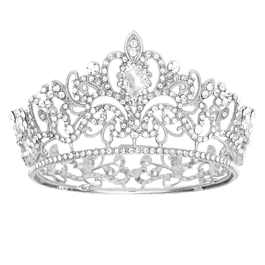 Круглая корона для вечеринки, свадебная тиара, свадебная корона, аксессуары для волос, корона принцессы для девочки на день рождения