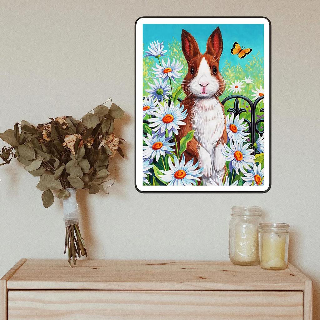 5D DIY Алмазная картина Милый кролик Набор для вышивки крестом Мозаика Алмазная вышивка Роза Полный круглый квадратный дрель Украшение дома