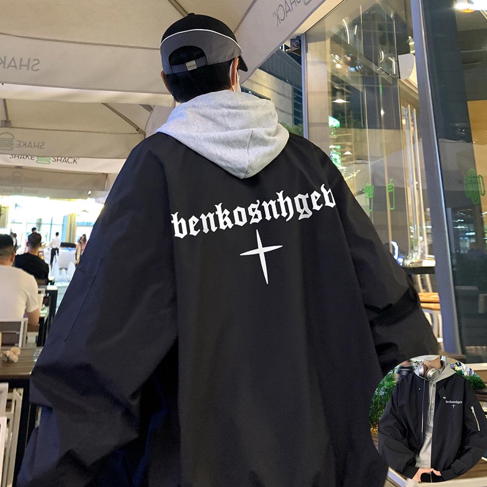 Мужская винтажная бейсбольная куртка-бомбер в стиле ретро Западного побережья – Оверсайз, стиль для весны/осени