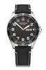 Watch FIELDFORCE Stainless Steel Case Black Dial Black Leather Strap Gift 241846 [Victorinox] (316L) [
