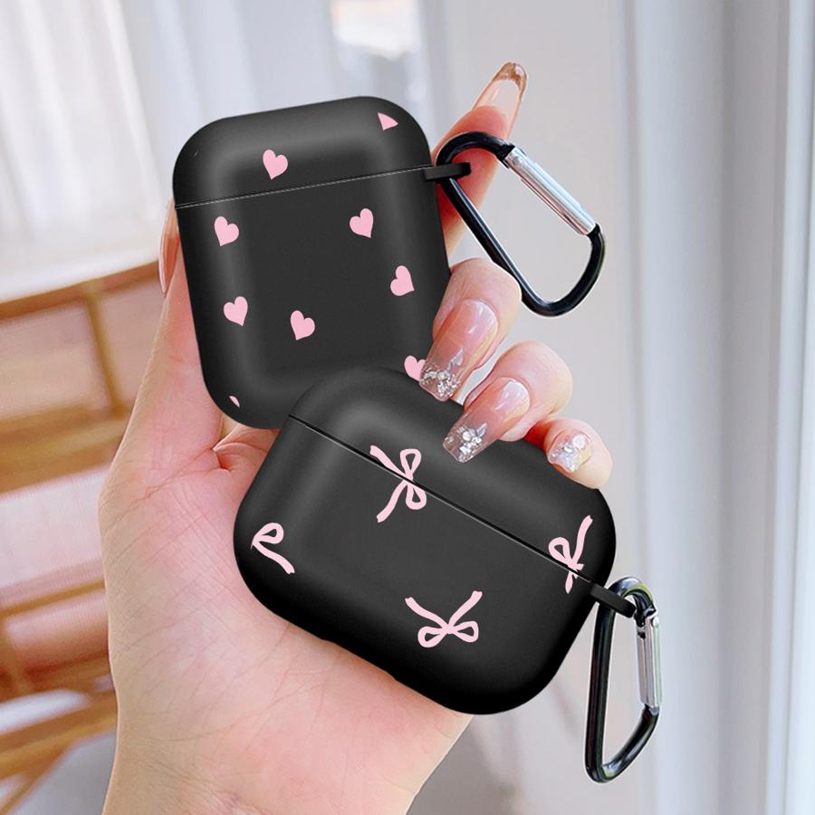 Чехол для Airpods Pro3 3 Pro2 2 4 1 Pro Чехлы для наушников Обложка Мультяшный Бант Сердце