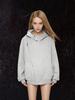 2025 Oversized Gray Hooded Sweatshirt Jacket for Women - New Autumn Collection