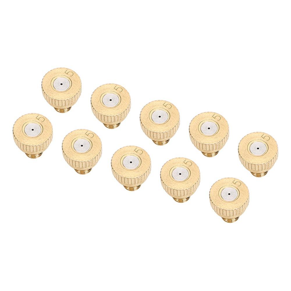 30PCS 10/24 UNC Thread Brass Misting Nozzle Brass Mist Sprayer Nozzle Landscaping Humidification