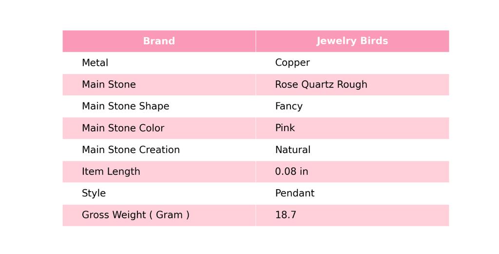 Fancy Natural Rose Quartz Rough Copper Best Sisters Gift Trendy Pendant Jewelry V-5