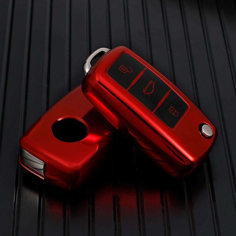 Чехол для ключей из ТПУ для VW Volkswagen Polo Tiguan Passat B5 B6 B7 Golf 4 5 6 MK6 Jetta Lavida для Skoda Octavia, аксессуары для автозащиты