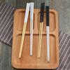 5pairs Wedding Party Chopsticks Durable Non-Slip Korean Chopstick Black Golden Chinese Chop Stick Sushi Dinnerware Japan Cutlery