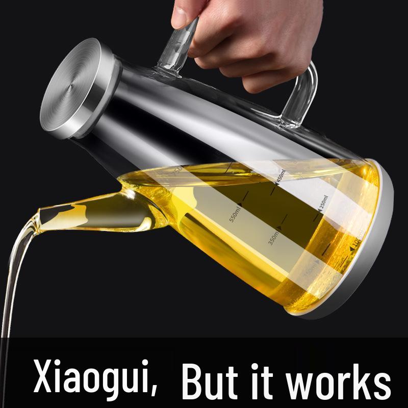 Leak-Proof Stainless Steel Oil & Vinegar Bottle for Kitchen