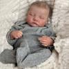 49 см Levi Reborn Newborn Baby Sleeping Doll Мягкая силиконовая или тканевая кукла возрождения тела Гибкая 3D краска с кожей с видимыми венами Ручная работа Кукла для волос