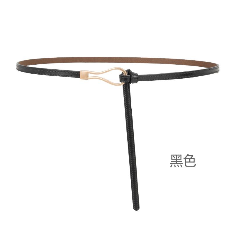 Четыре сезона в наличии новый женский кожаный тонкий ремень без отверстий дизайн декоративный пояс для платья с уплотнителем на талии универсальный двухслойный кожаный ремень