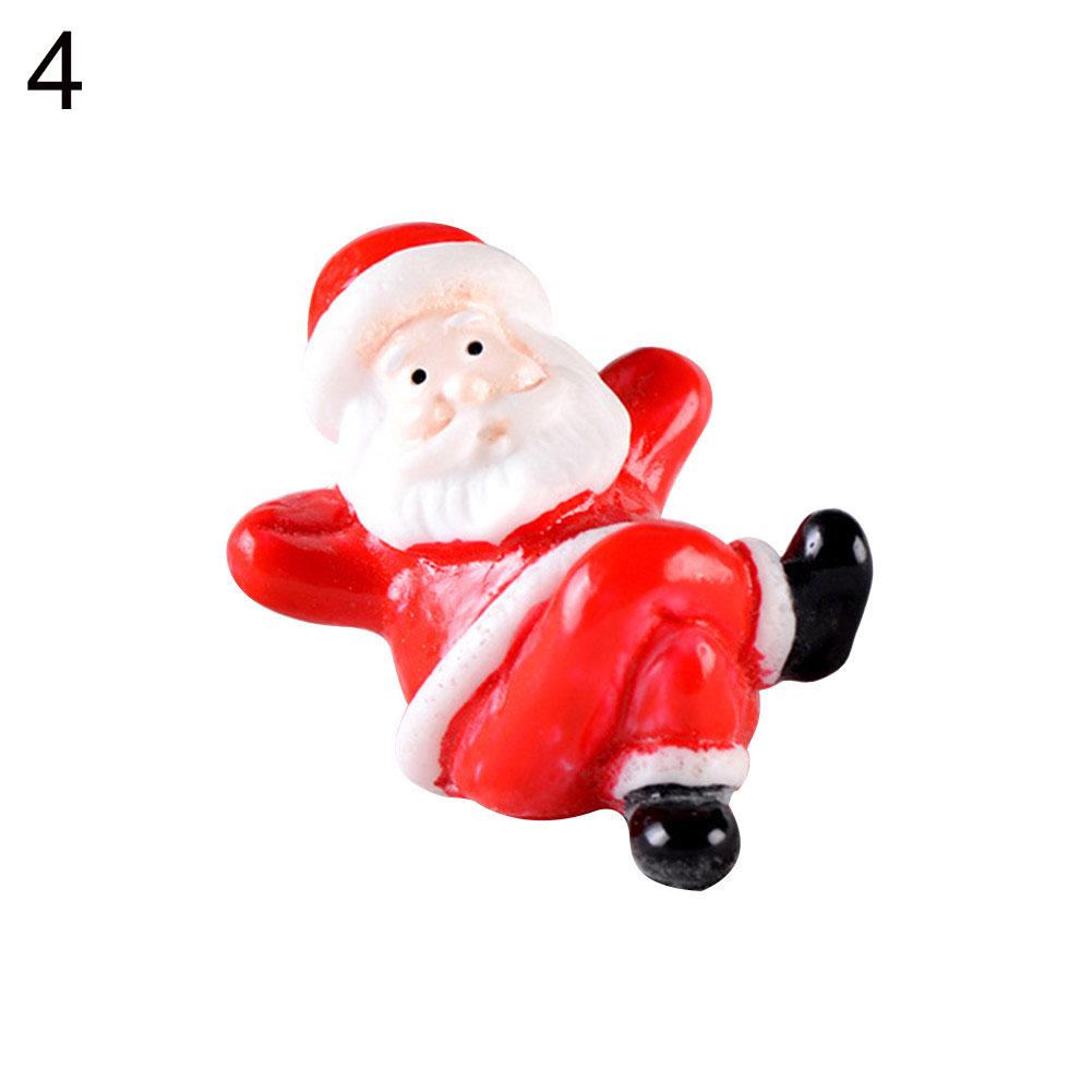 Мини-фигурка из смолы Рождественская елка Клаус DIY Садовая фея Санта Снеговик Украшения MIT
