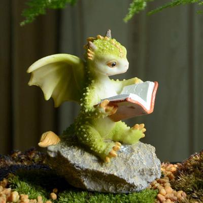Творческий и милый мультфильм дракон украшение двора кукла динозавр украшение из смолы настольное украшение