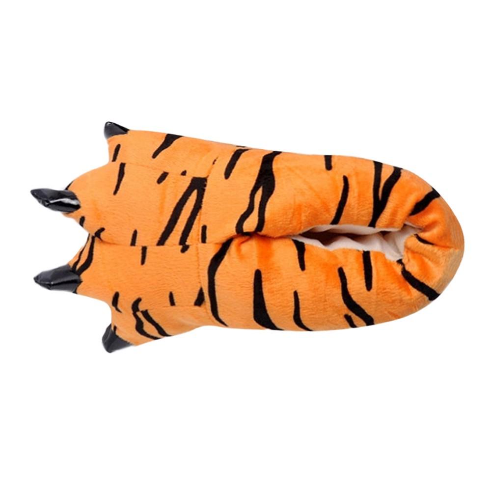 Детские зимние теплые домашние тапочки для маленьких девочек, обувь с забавными лапами и когтями животных